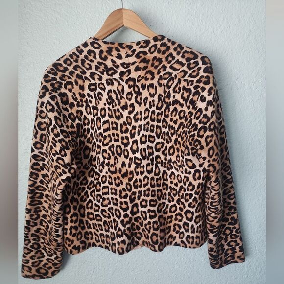 Chico's Animal Print Cardigan - Picture 2 of 9